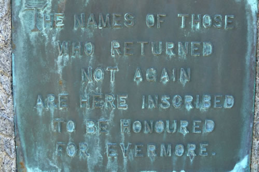Greymouth war memorial inscription