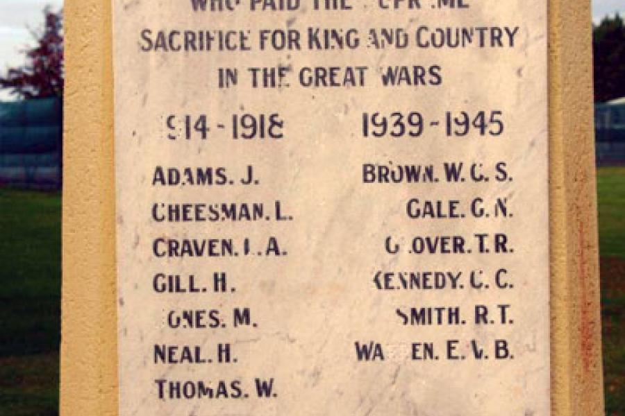 Detail from memorial