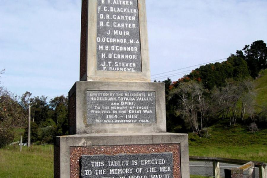 Hazelburn war memorial