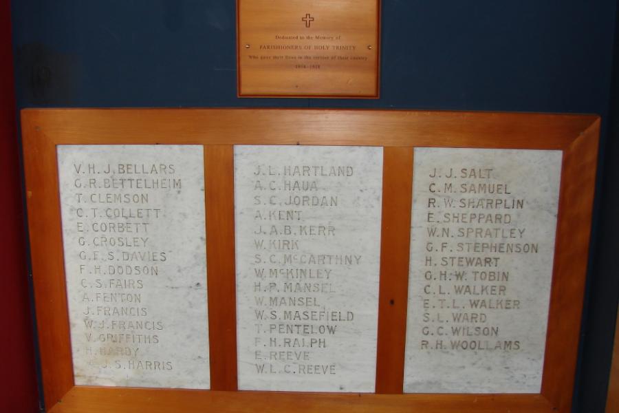 Holy Trinity Memorial, Tauranga