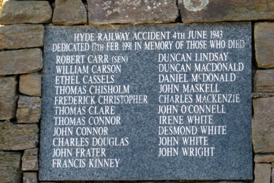 Hyde Railway disaster memorial
