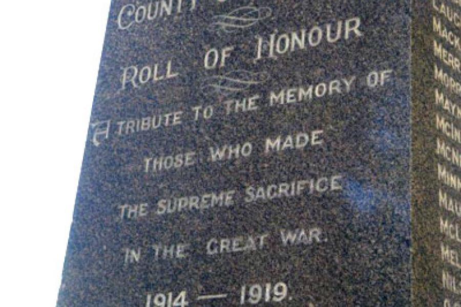 Inscription on memorial