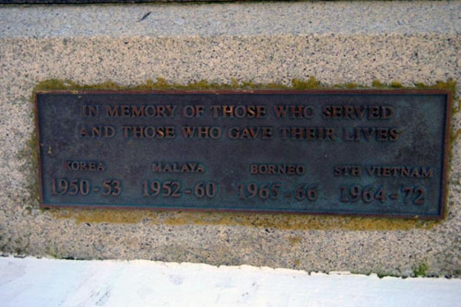 Inscription on memorial