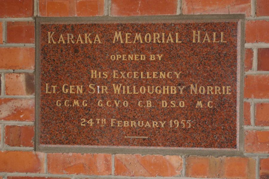 Karaka war memorial hall