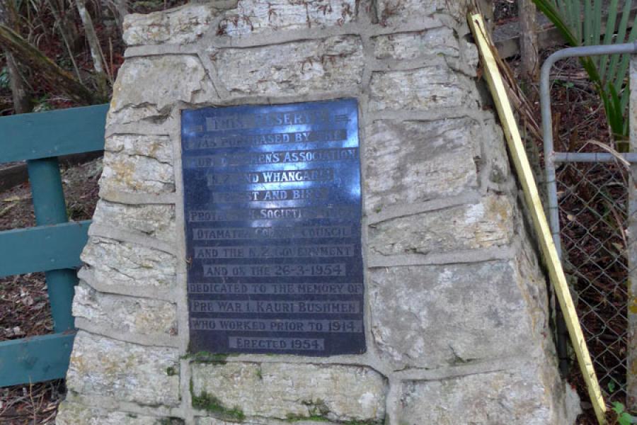 Kauri Bushmen's Memorial Reserve, Paparoa