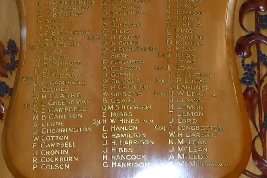 Matakohe Kauri Museum rolls of honour