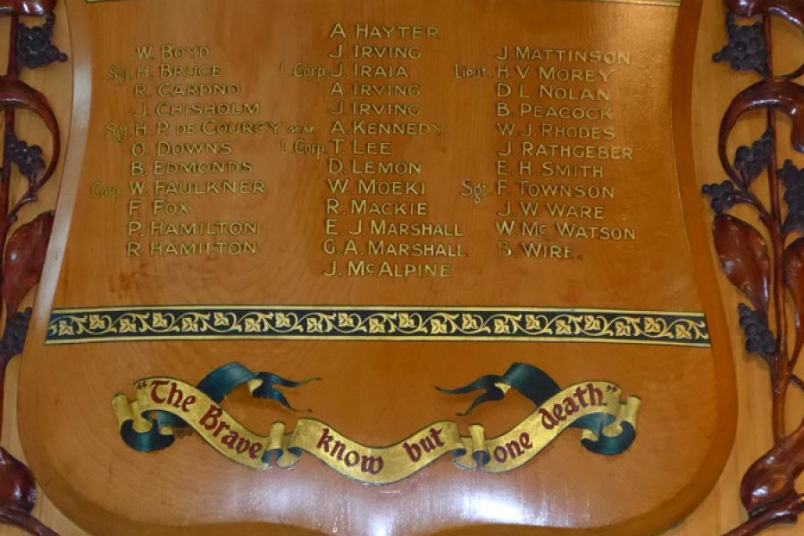Matakohe Kauri Museum rolls of honour