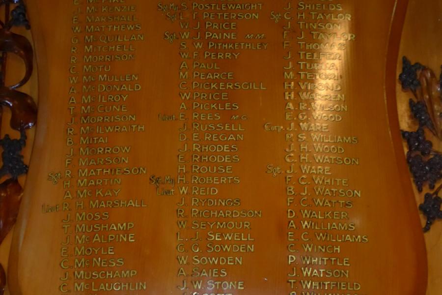 Matakohe Kauri Museum rolls of honour