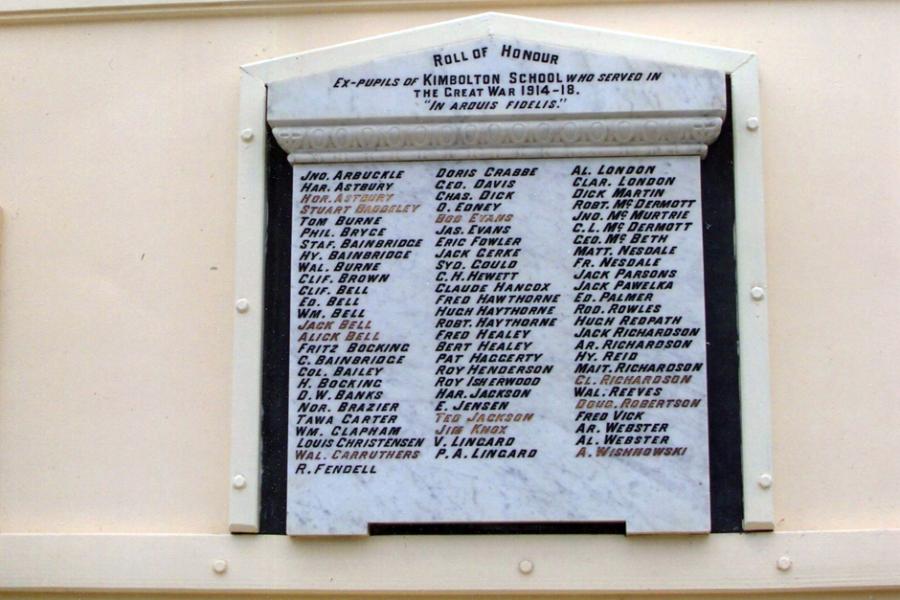 Kimbolton School Memorial