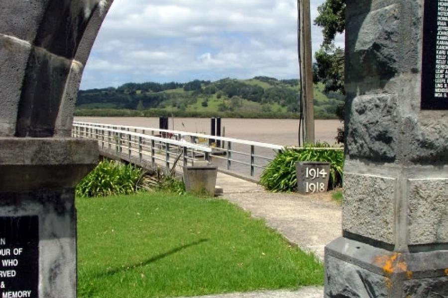 Detail from the Kohukohu war memorial