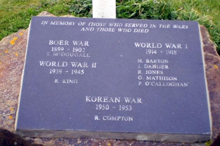 Lake Ferry memorial detail