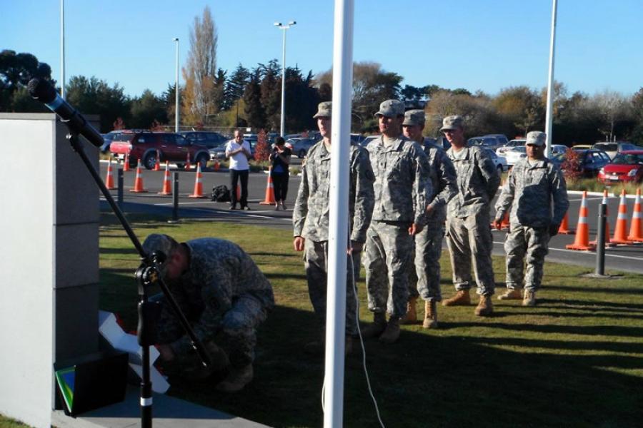 Lincoln University memorial, Anzac Day 2010