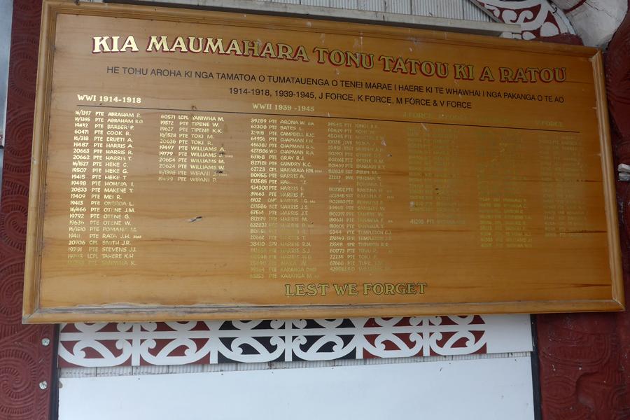 Mangamuka Marae memorials