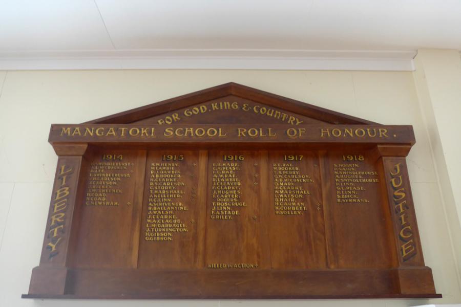 Mangatoki rolls of honour