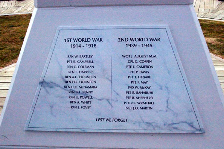 Mangonui war memorial