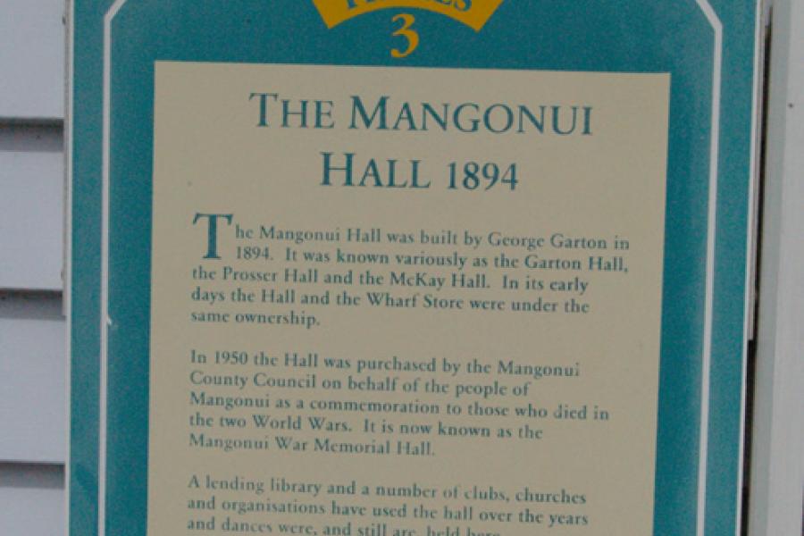 Mangonui war memorial hall