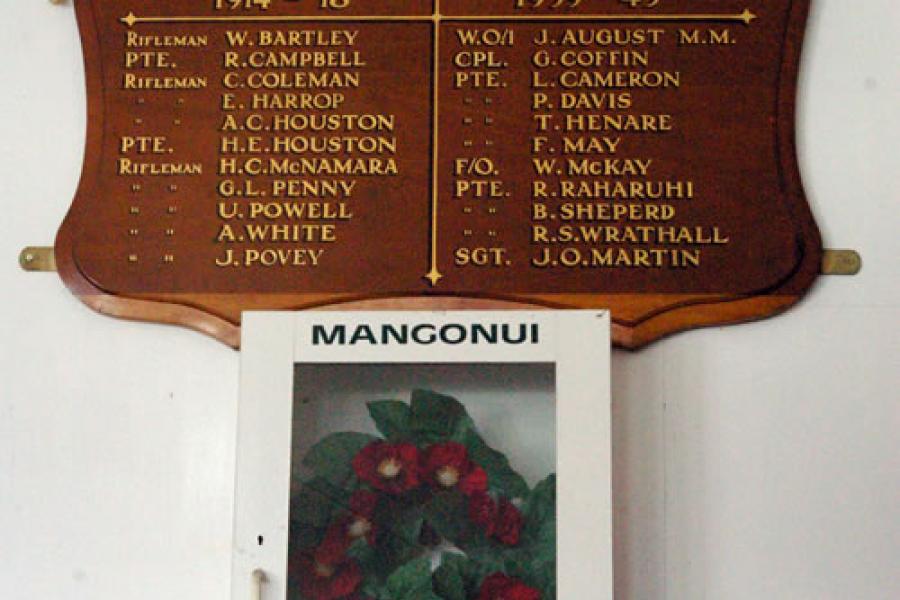 Mangonui war memorial hall
