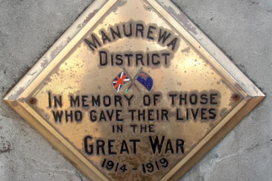 Manurewa first world war memorial