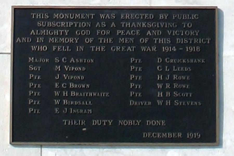 matakana memorial