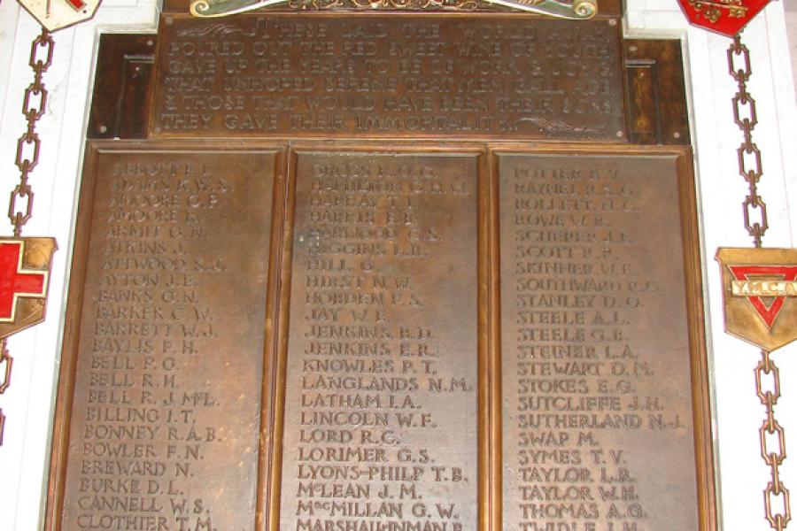 The memorial in 1986