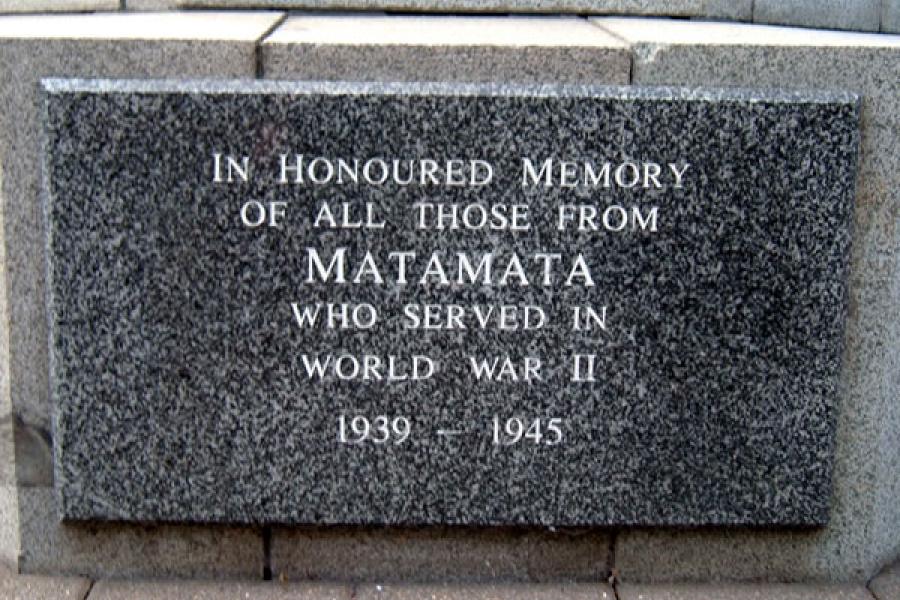 Matamata memorial