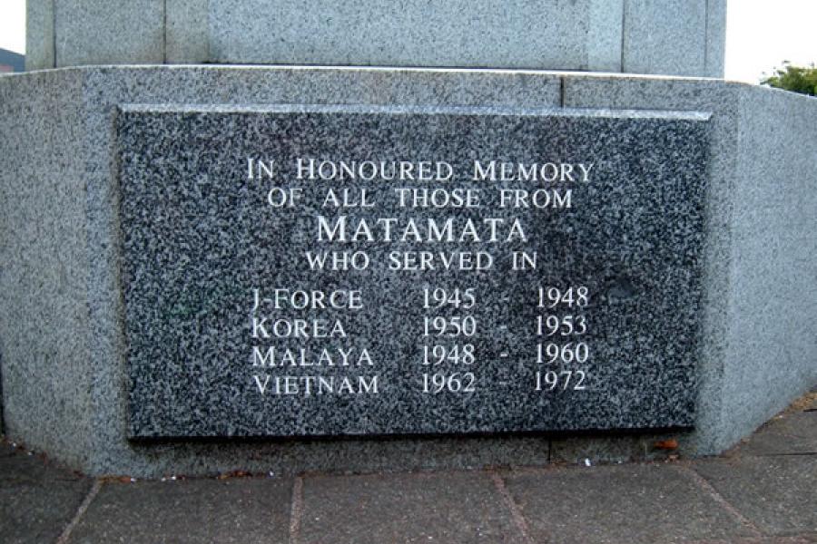 Matamata memorial