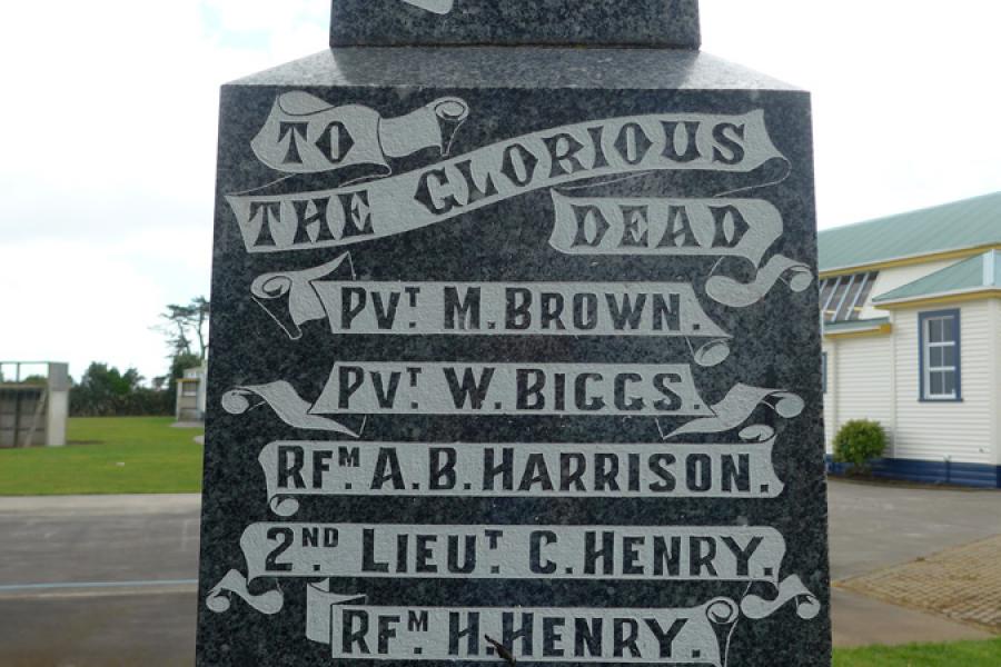 Matapu war memorials