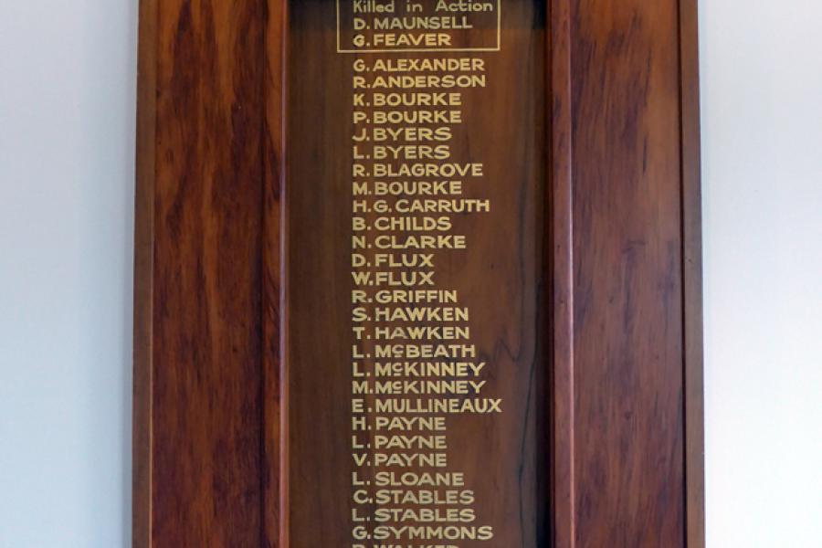 Maunu rolls of honour