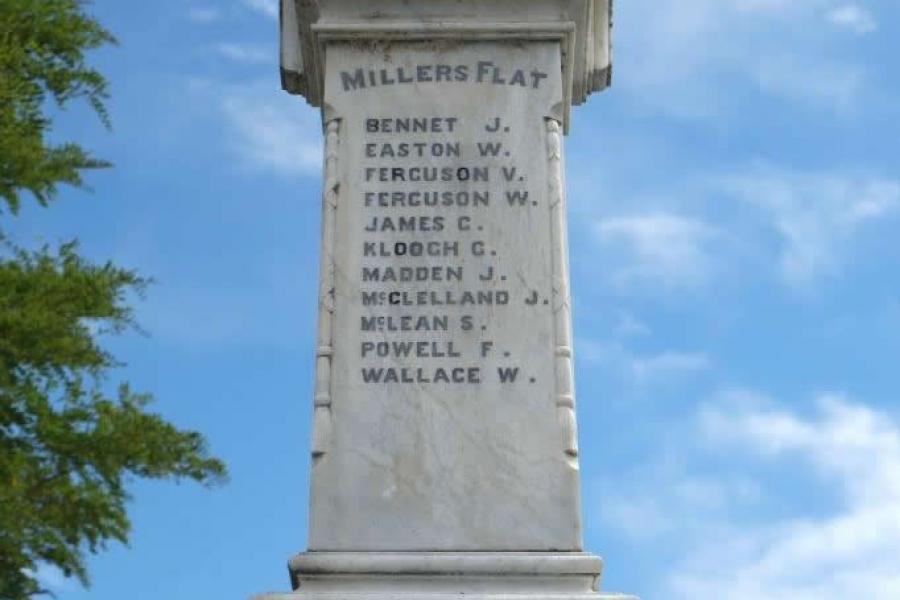 Millers Flat  memorial