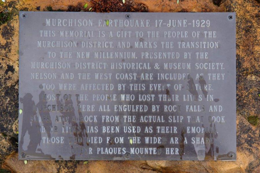 Murchison earthquake memorial