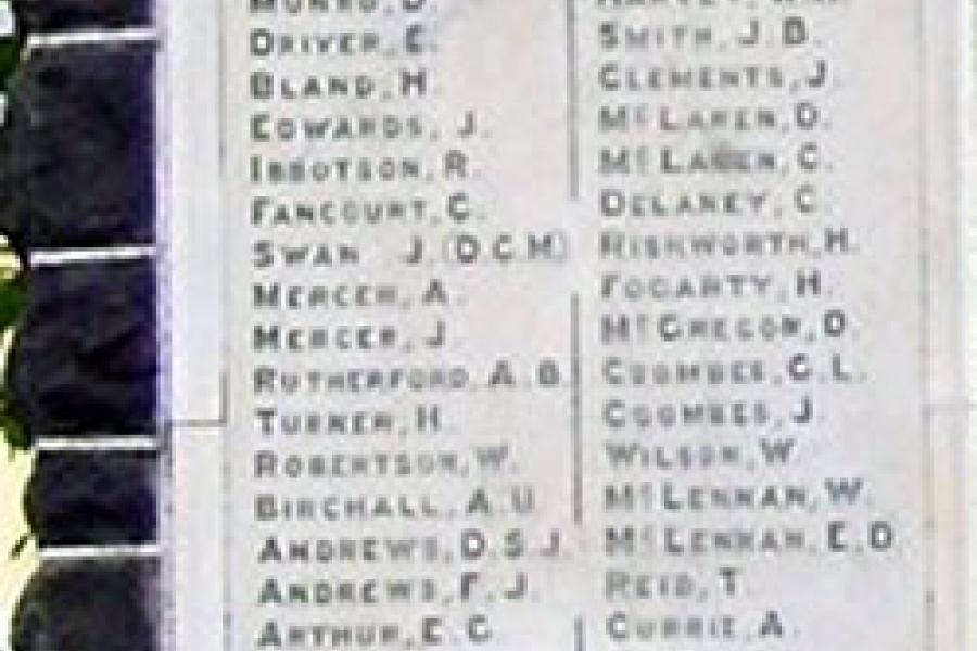 Detail from memorial