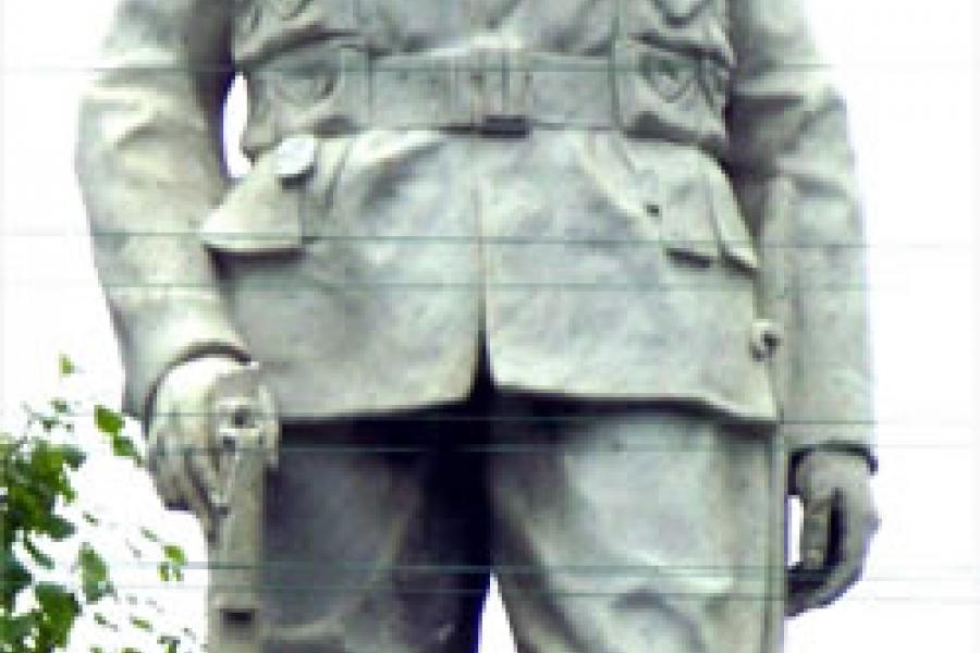 Solider on memorial