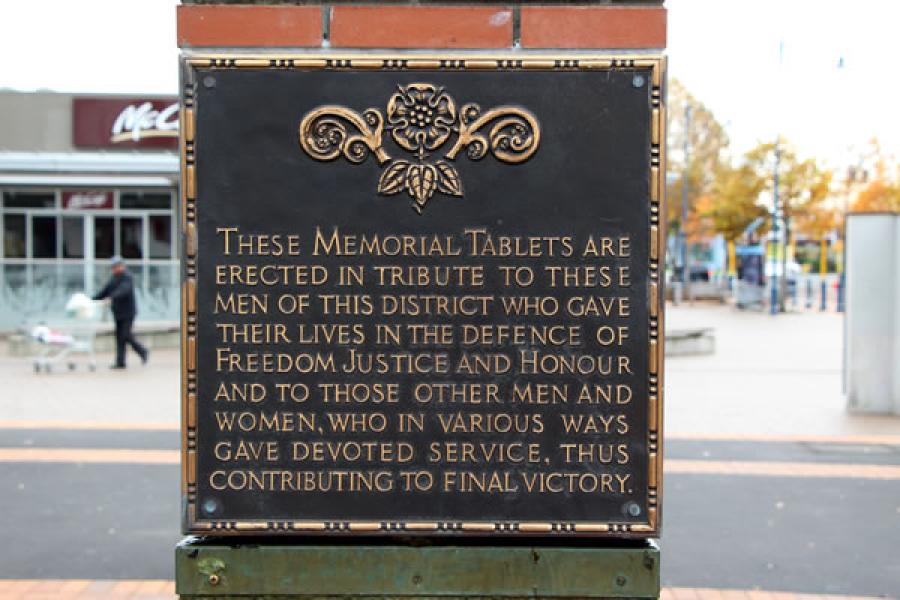 Detail of memorial