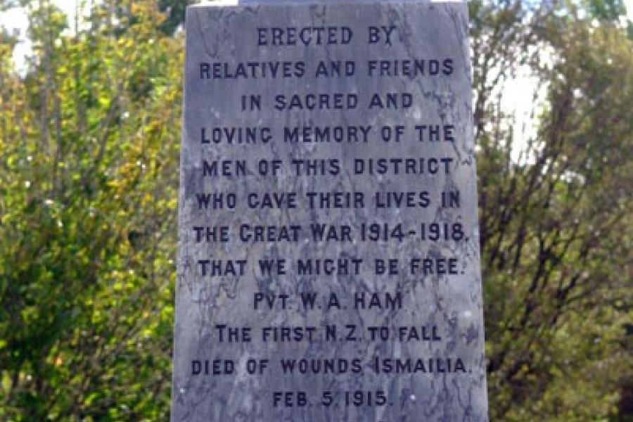 Ngatimoti war memorial