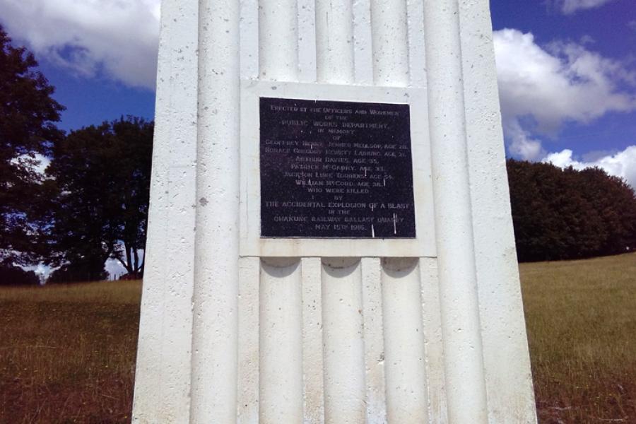 Ohakune Quarry explosion memorial