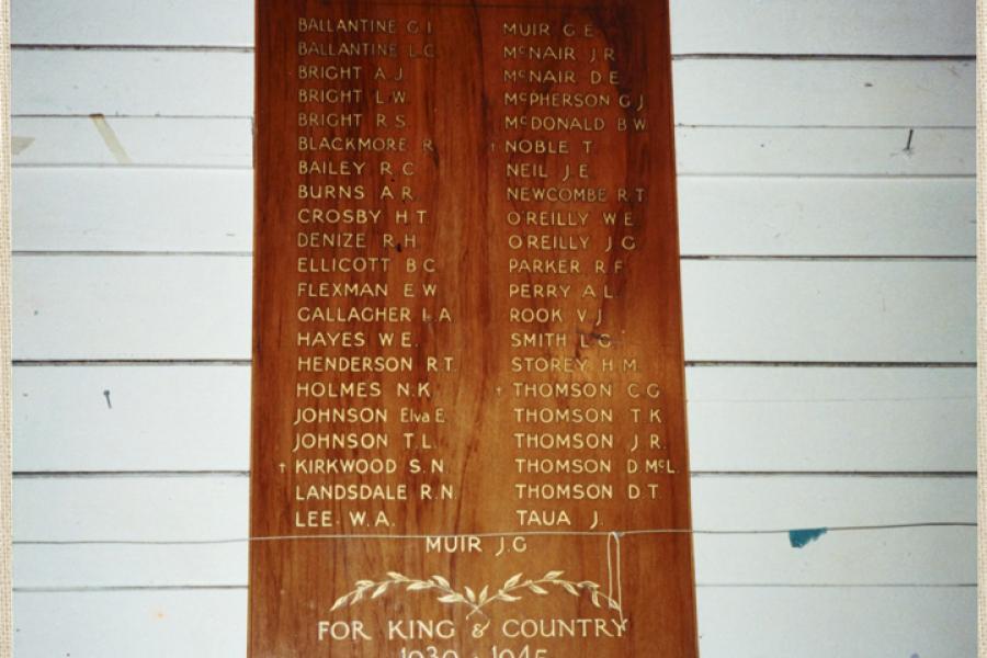 Otaua War Memorial Bowling Green