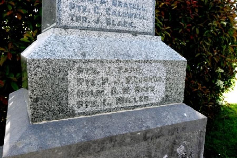 Detail from the Otipua war memorial