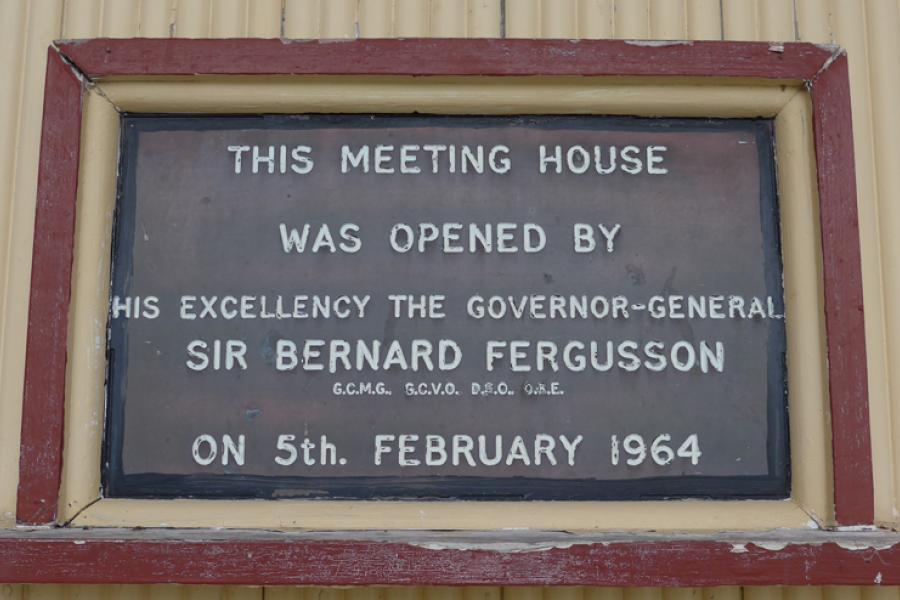 Opening plaque