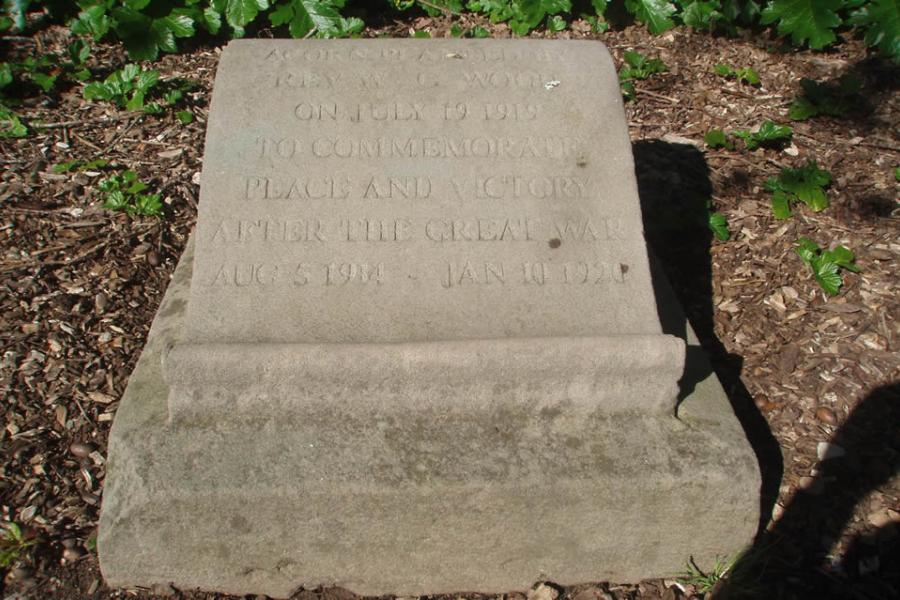 Detail showing plaque