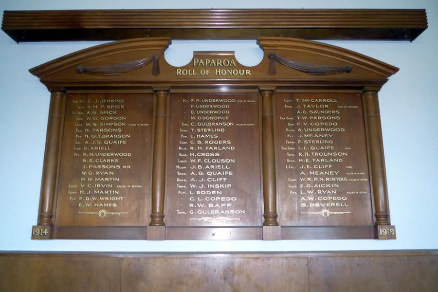 Paparoa war memorial hall