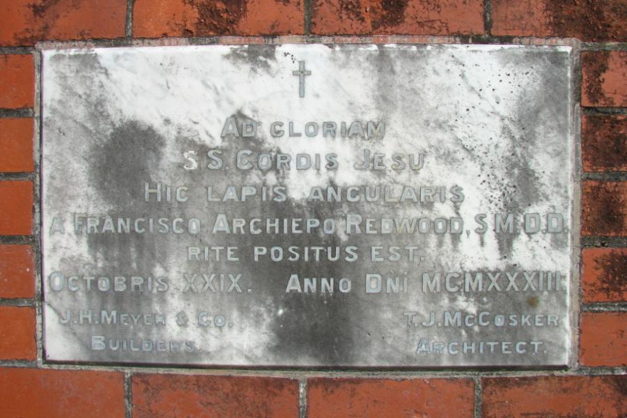 Latin establishment plaque