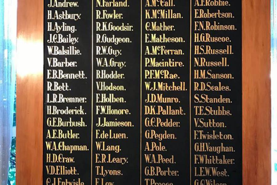 Palmerston North Boys' High School War Memorial Gallery