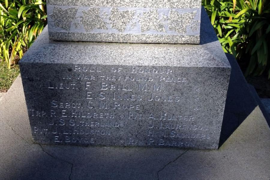 Detail from memorial