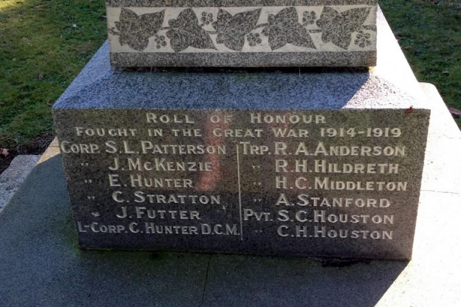 Detail from memorial