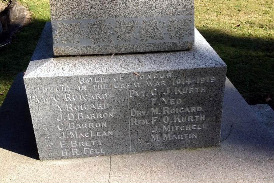Detail from memorial