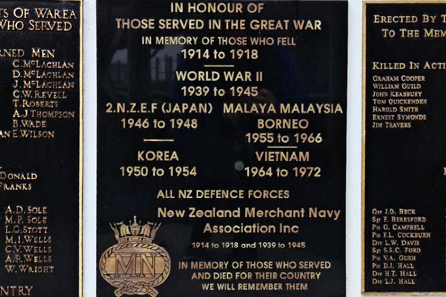 Warea and Pungarehu memorial