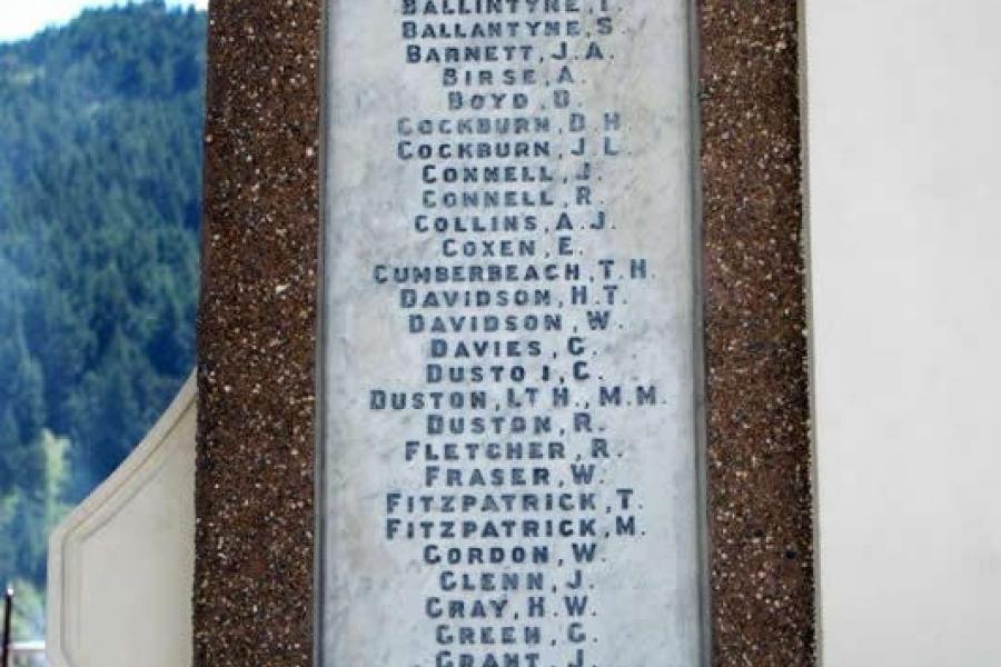 Queenstown memorial memorial