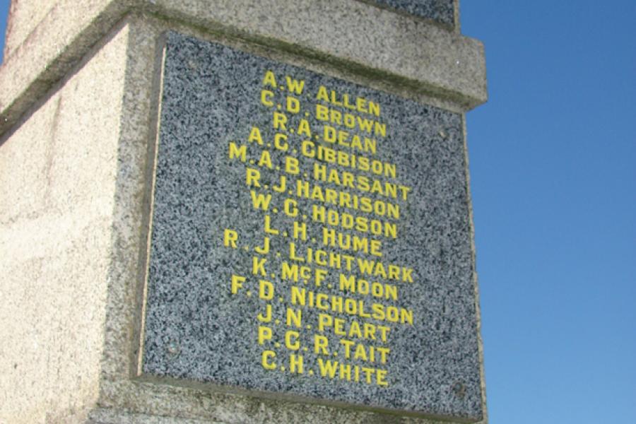 Second World war plaque