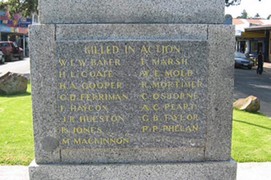 First World war plaque