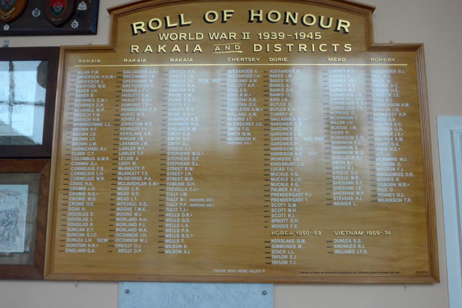 Rakaia war memorial